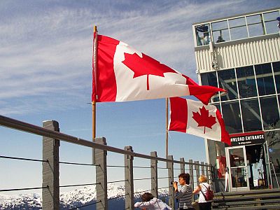 Canadian flags